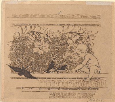 Ornamentální design s ptáky a lilie od Karel Vitezslav Masek
