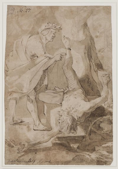 Apollo stahuje Marsyas od Karel van III Mander