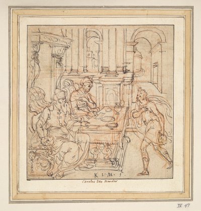 Marnotratný syn se rozchází se svými rodiči [?] od Karel van Mander I