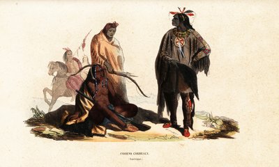 Crow people ve Fort Clarke od Karl (after) Bodmer