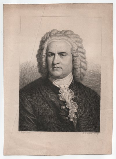 Johann Sebastian Bach (1685-1750) (asi 1850, rytina) od Karl & Andorff Friedrich August (1819 1875) Jager