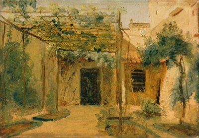Ateliér sochaře Rudolfa Schadowa, asi 1828-29 (olej na kartonu) od Karl Blechen