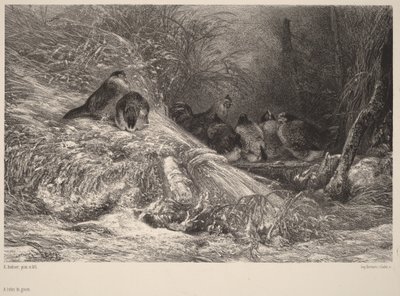 V úkrytu před mrazem od Karl Bodmer