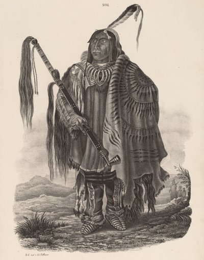Indián Monitari, 1839. od Karl Bodmer