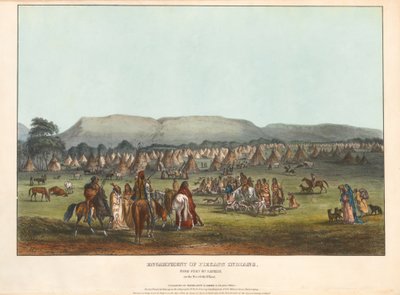 Tábor Pieganů od Karl Bodmer
