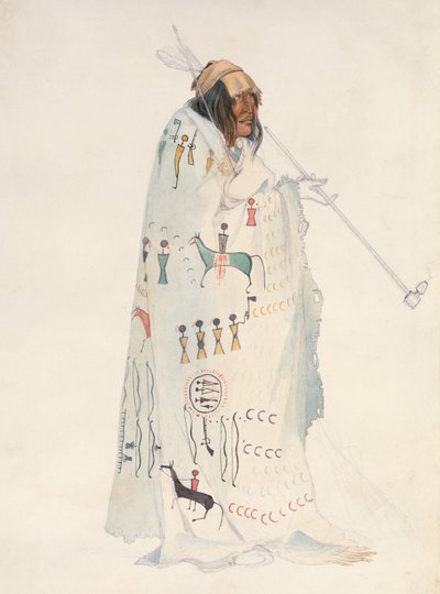 Piegan Blackfeet Man od Karl Bodmer