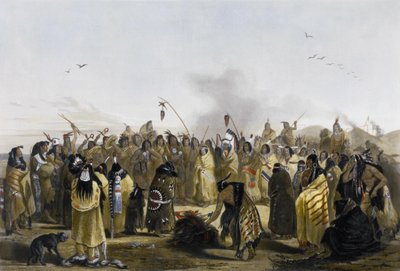 Skalpický tanec minitarres od Karl Bodmer