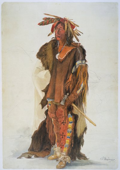 Wahk-ta-Ge-Li. Siouxský válečník od Karl Bodmer
