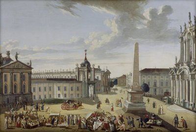 Alter Markt Potsdam - pohled do ulice Schlossstraße od Karl Christian Wilhelm Baron