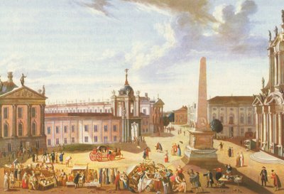 Starý trh v Postupimi s Městským palácem (s výhledem na Schlossstrasse) od Karl Christian Wilhelm Baron