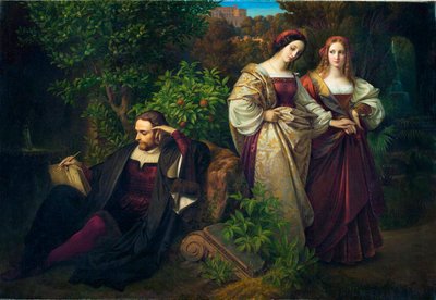 Torquato Tasso a dvě Leonory od Karl Ferdinand Sohn