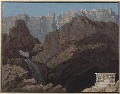 Alceste. Opera Christopha Willibalda Glucka. Návrh pro 4. dekoraci. Vstup do podsvětí od Karl Friedrich Schinkel