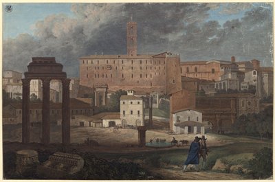 Pohled na Kapitol v Římě z Campo Vaccino od Karl Friedrich Schinkel