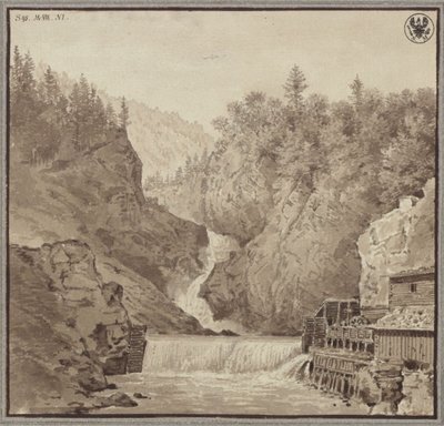 Pohled na vodopád u Lendu v Salcbursku od Karl Friedrich Schinkel
