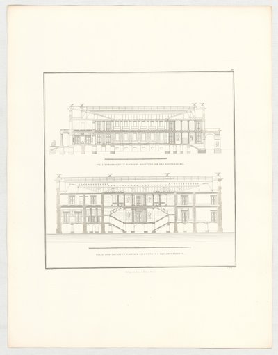 Pohledy na zámek Krzescowice, list 50 ze série „Sbírka architektonických návrhů“ od Karl Friedrich Schinkel