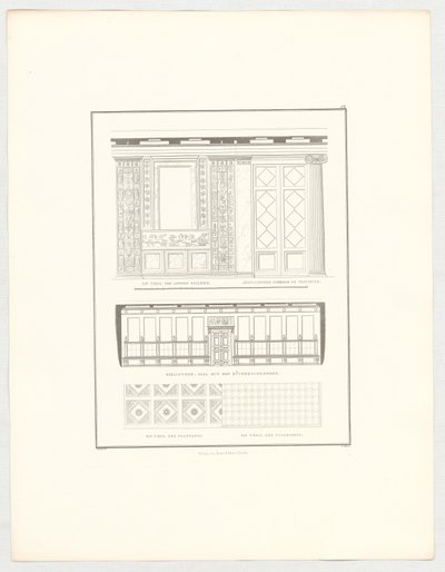 Pohledy na zámek Krzescowice, list 52 ze série „Sbírka architektonických návrhů“ od Karl Friedrich Schinkel