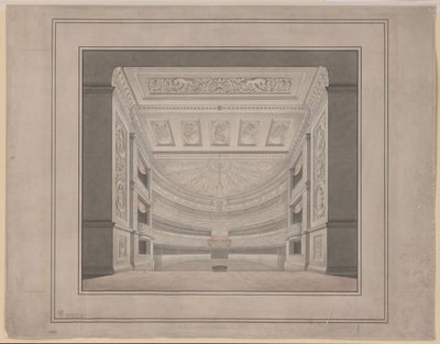 Berlín. Schauspielhaus na Gendarmenmarktu, hlediště od Karl Friedrich Schinkel