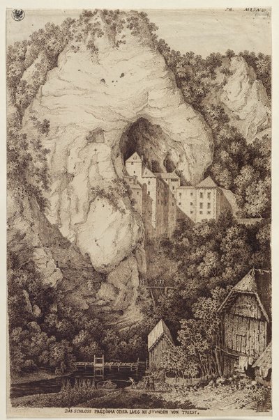 Hrad Predjama neboli Lueg, XII hodin od Terstu od Karl Friedrich Schinkel