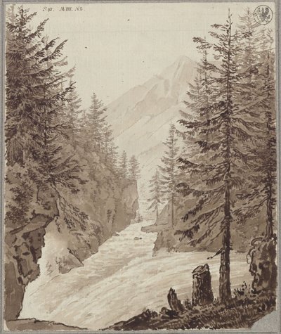 Průsmyk Klamm s potokem Gasteiner Ache u Lendu v Salcbursku od Karl Friedrich Schinkel