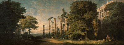 Zřícenina gotického kláštera a skupiny stromů od Karl Friedrich Schinkel