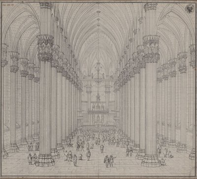 Interiér milánského dómu od Karl Friedrich Schinkel