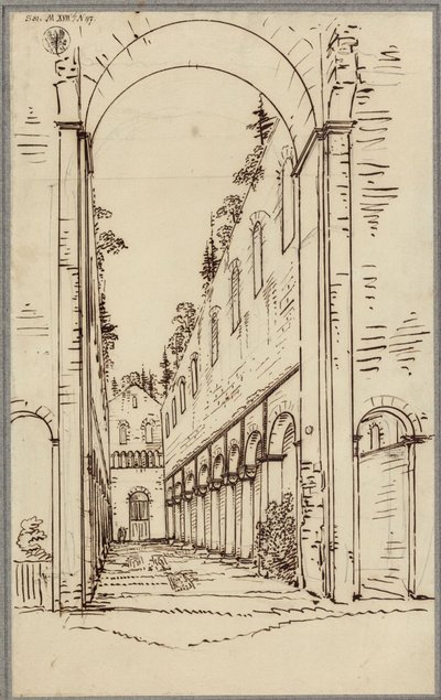 Zřícenina kláštera Paulinzella. Vnitřní pohled od východu od Karl Friedrich Schinkel