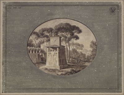 „Mléčná farma v borovém háji vily Borghese u Říma“ / Casa Cenci v parku vily Borghese v Římě od Karl Friedrich Schinkel