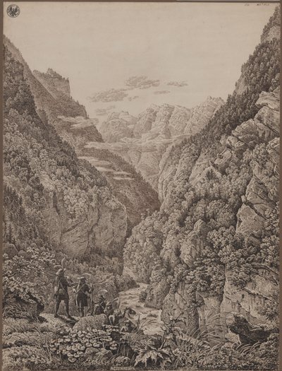 Průsmyk Lueg u Salcburku od Karl Friedrich Schinkel