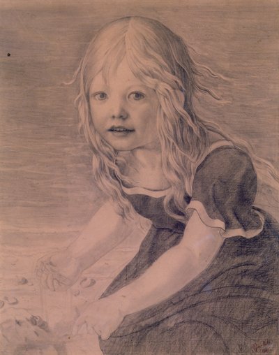 Portrét dcery umělců Marie na pobřeží od Karl Friedrich Schinkel