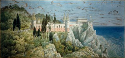 Hrad Orianda, pohled od Karl Friedrich Schinkel