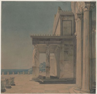Palác Orianda na Krymu. Antický návrh. Korenův sál od Karl Friedrich Schinkel