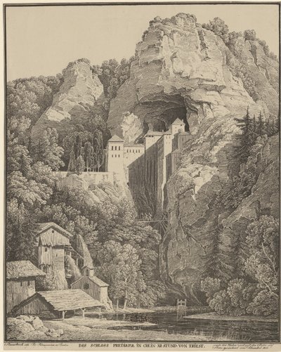 Zámek Prediama od Karl Friedrich Schinkel