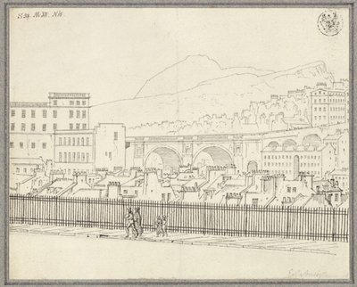 Pohled na Edinburgh s mostem od Karl Friedrich Schinkel