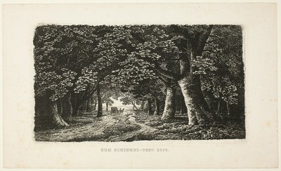 Lesní cesta s trenérem od Karl Friedrich Schinkel