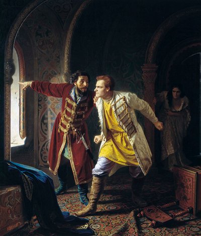 Last Minutes of False Dmitriy I, 1879 od Karl Gottlieb Wenig