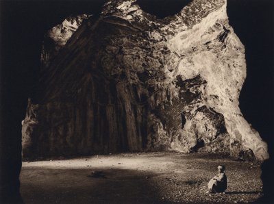 Jeruzalém, Jeremiášova jeskyně (černobílá fotografie) od Karl Grober