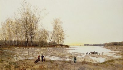 A Flooded Wooded Landscape, c.1875-80 (olej na plátně) od Karl Heffner