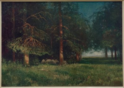 Waldlandschaft mit Schäfer von Karl Hofer
