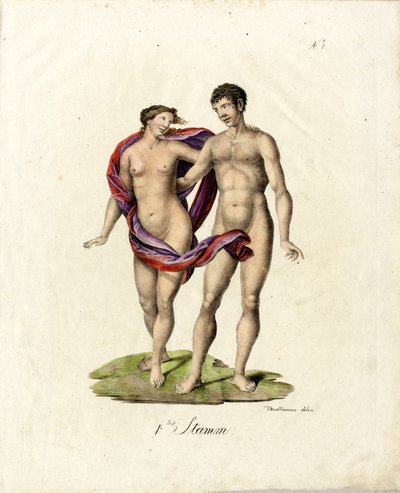 Evropský pár (tisk) od Karl Joseph Brodtmann