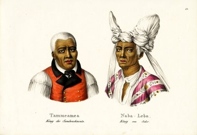 Tammeamea 1St. - Král Havaje, 1824 od Karl Joseph Brodtmann