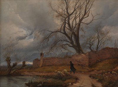 Tulák v bouři, 1835 od Karl Julius Von Leypold