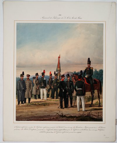 5. kalužský pěší pluk pruského císaře Viléma I., 1861 od Karl Karlovich Piratsky