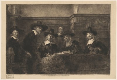 Staalmeesterovi, po Rembrandtovi. od Karl Köpping