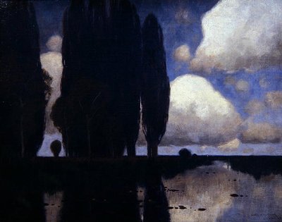 Porýní scéna (olej na plátně) od Karl Kustner