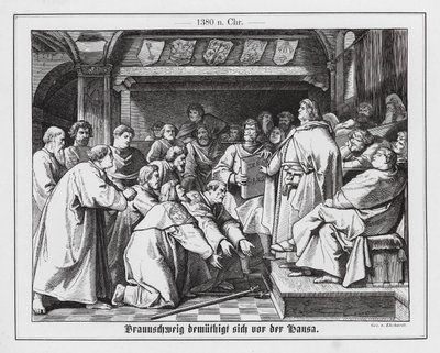 Brunšvik žádá o opětovné přijetí do Hanzy od Karl Ludwig Adolf Ehrhardt