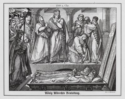 Pohřeb německého krále Alberta I. od Karl Ludwig Adolf Ehrhardt