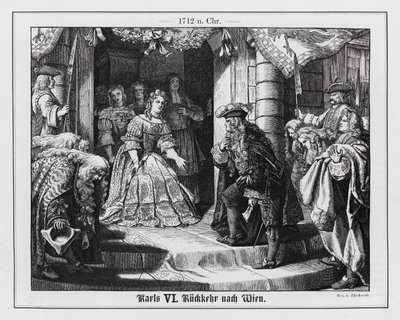 Návrat císaře Svaté říše římské Karla VI. do Vídně od Karl Ludwig Adolf Ehrhardt