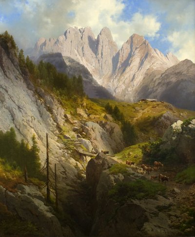 Horská scéna v Tyrolsku od Karl Millner