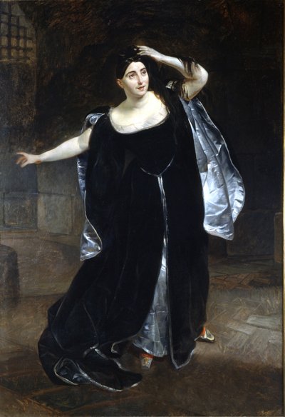 Giuditta Pasta (1797-1865) a "Anne Boleyn" (Anne de Boleyn (Anna nebo Ann Bolin a Anne Bullen od Karl Pavlovich Bryullov