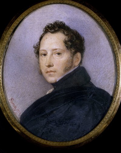 Portrét umělce Sylvester Shchedrin (Sylvester Shchedrin) (1791-1830) (Portrét umělce S. Shchedrin). Dílo Karla Pavloviče Briullova (Briullova) (1799-1852), akvarel na papíře od Karl Pavlovich Bryullov